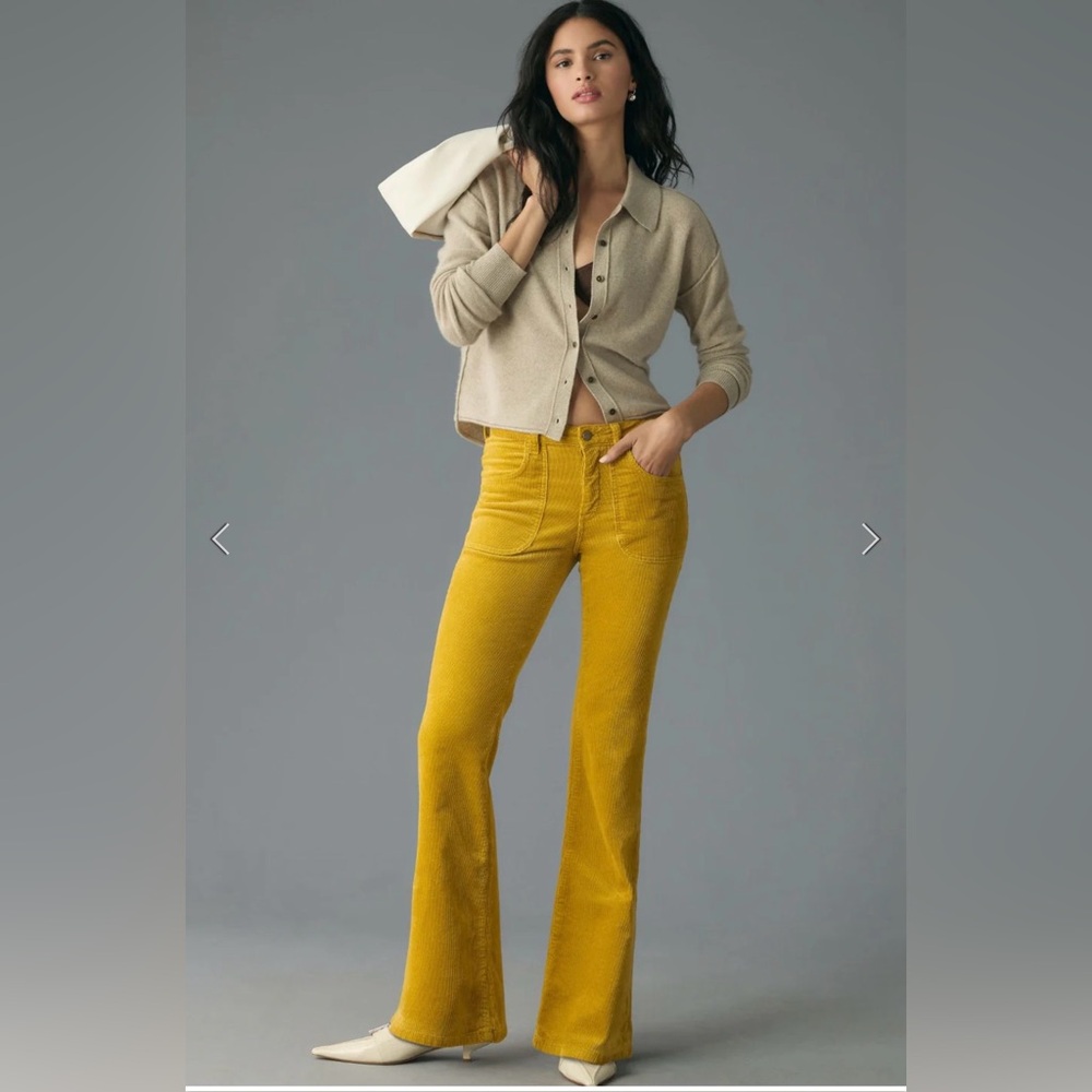 Anthropologie Pilcro The Icon Low-Rise Corduroy Flare Jeans